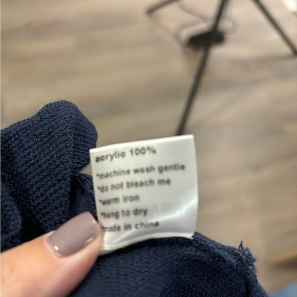 Cry Baby Navy Blue Button Front Cardigan Ruffle Detail Size XS - Picture 5 of 6